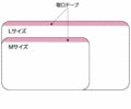 MサイズとLサイズの大きさ比較