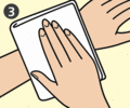 ベタつきが気になる場合には、温タオルなどで清拭してください。