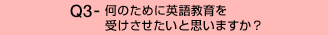 Q3-何のために英語教育を受けさせたいと思いますか?