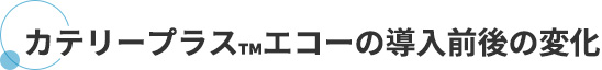 カテリープラス™エコーの導入前後の変化