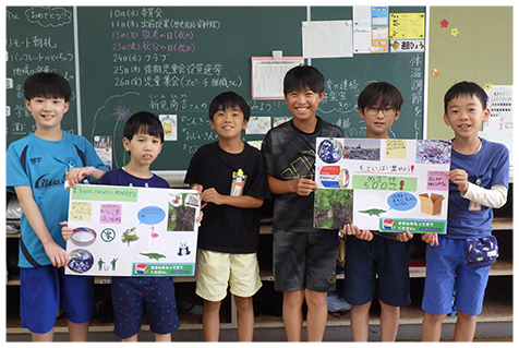 児童たちが発表をしている様子